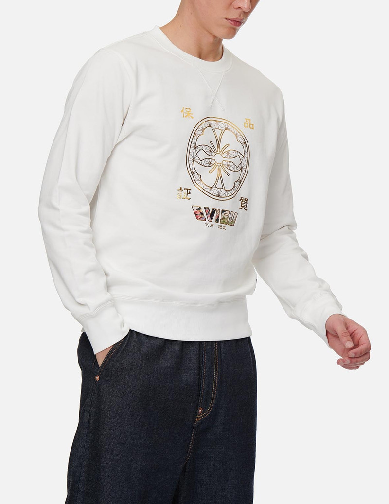 KAMON FOIL-PRINT AND SCROLL DAICOCK APPLIQUÉ SWEATSHIRT 7