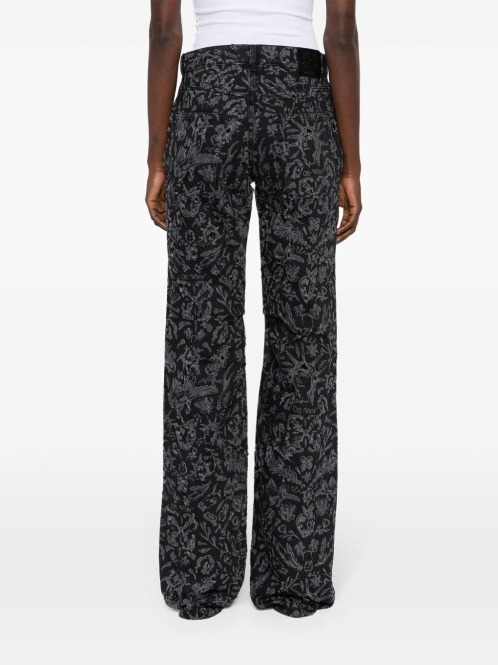 Tattoo straight-leg jeans - 4
