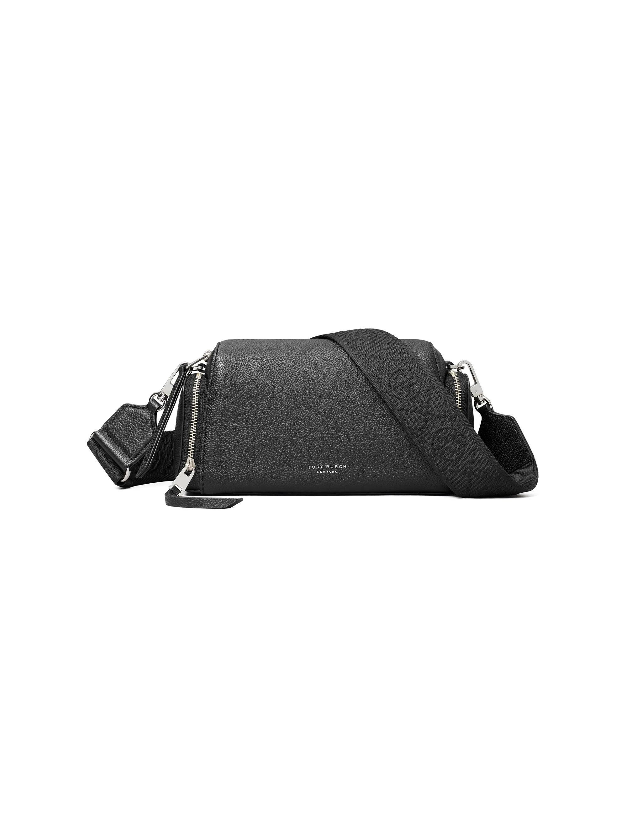 Women's Perry Voyager Leather Crossbody Bag - Black - 1