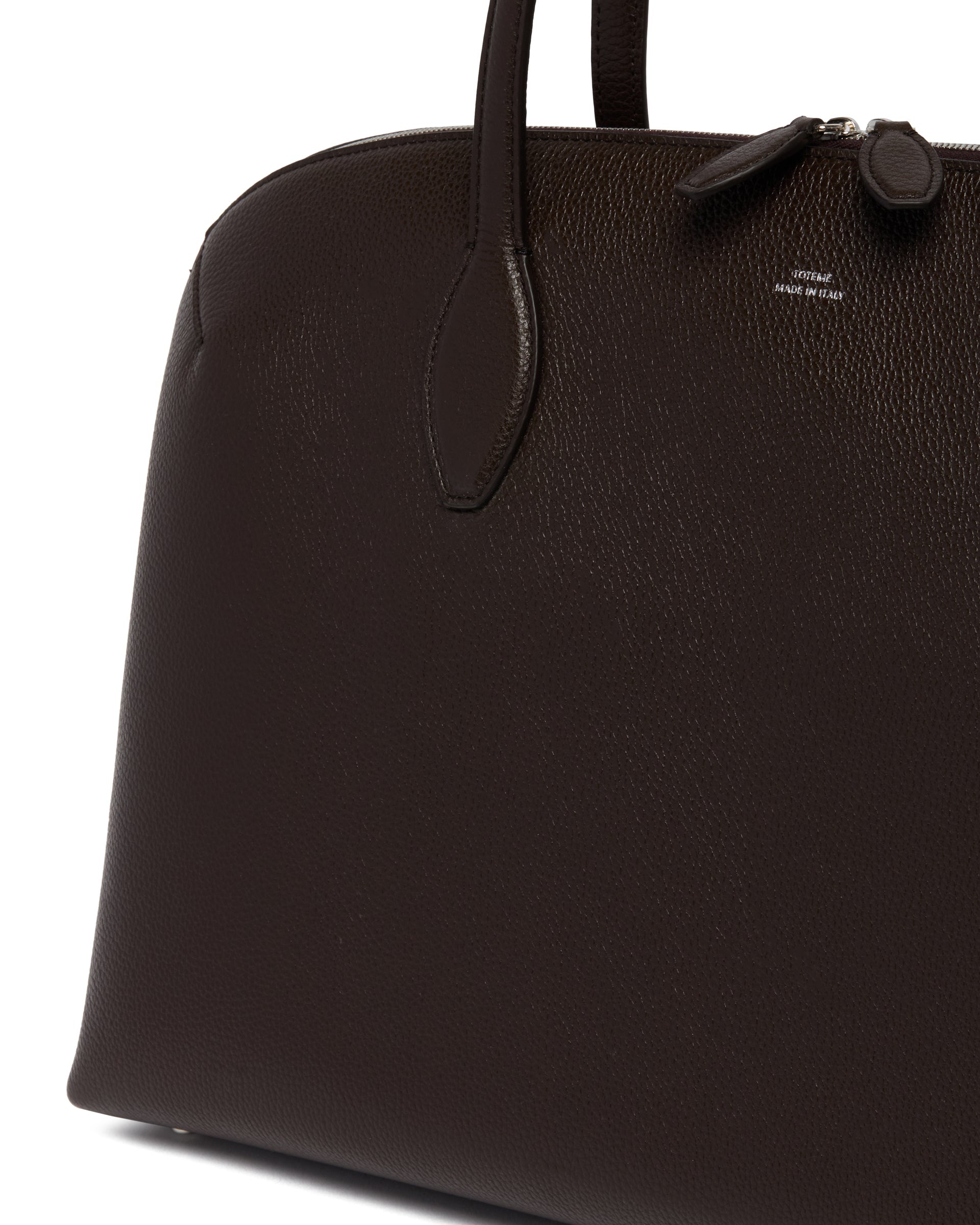 Brown Pebbled Leather Tote Bag - 5
