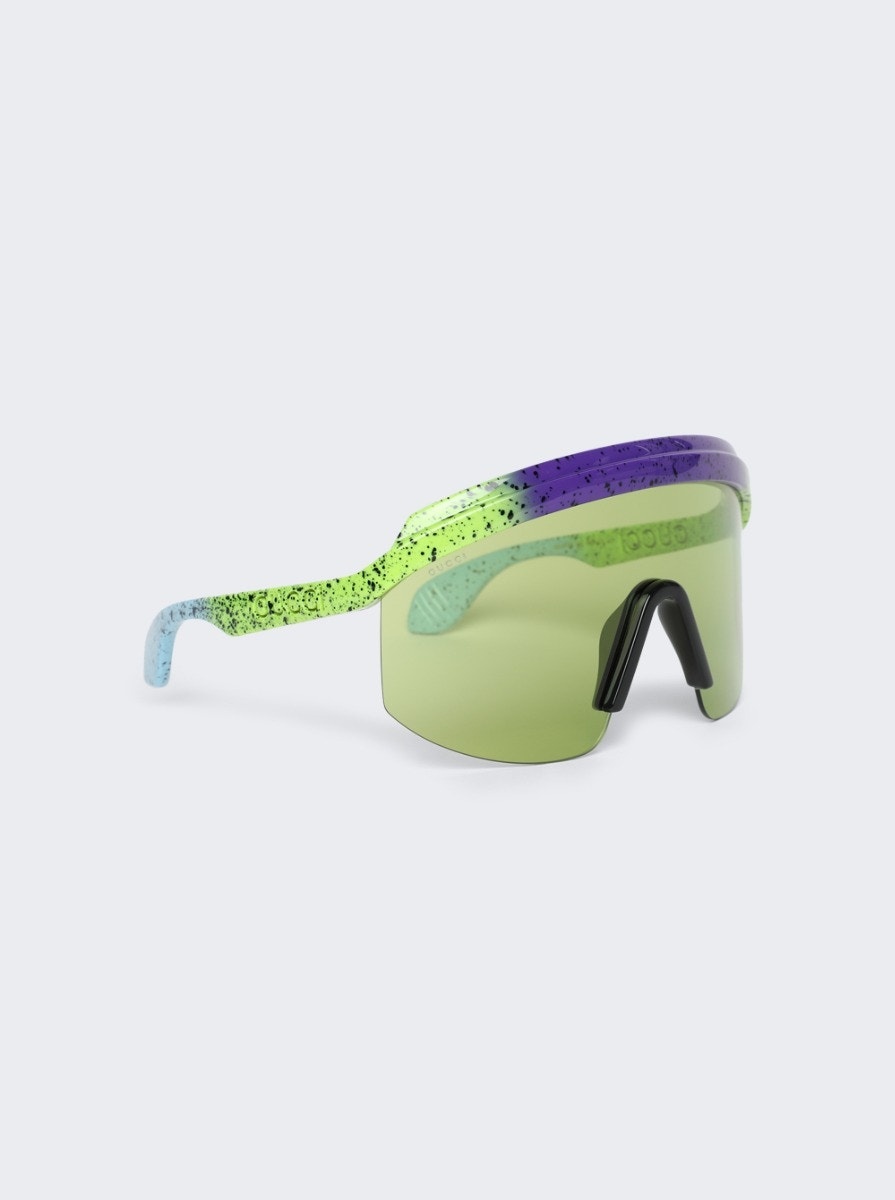 Mask Frame Sunglasses Green - 4