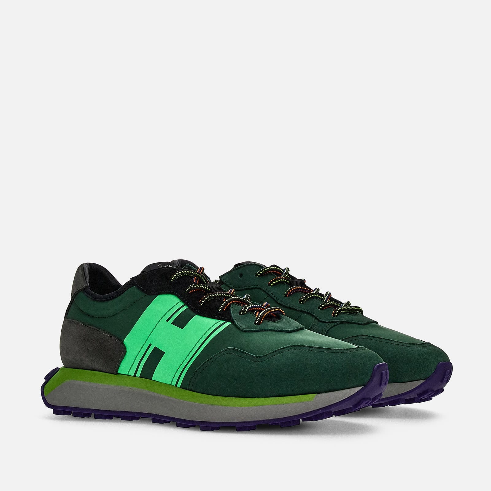 Sneakers Hogan H601 Green Grey - 2