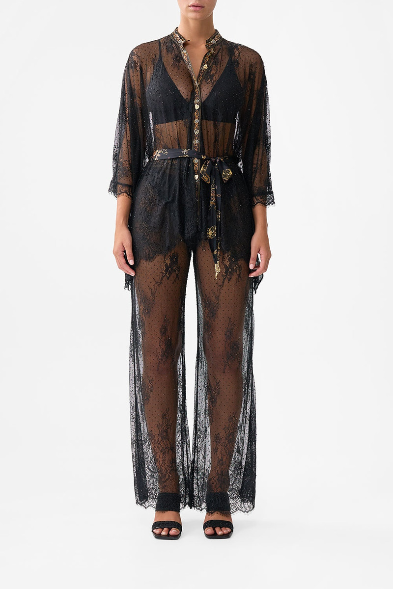 CAMILLA BUTTON THROUGH LACE SCARF BLOUSE outlook