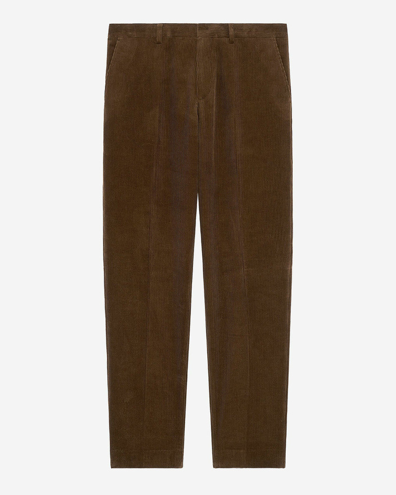 BROWN CORDUROY TAILORED SUIT PANTS 1