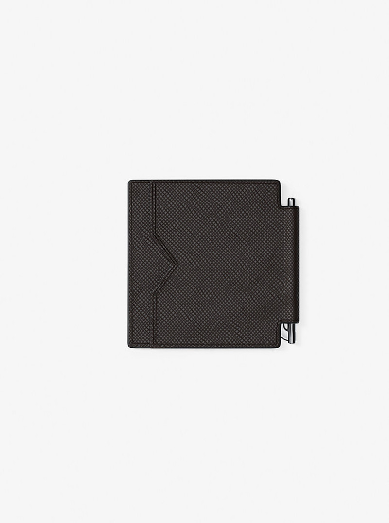 Edison Scratch-Resistant Leather Card Case with Money Clip 3