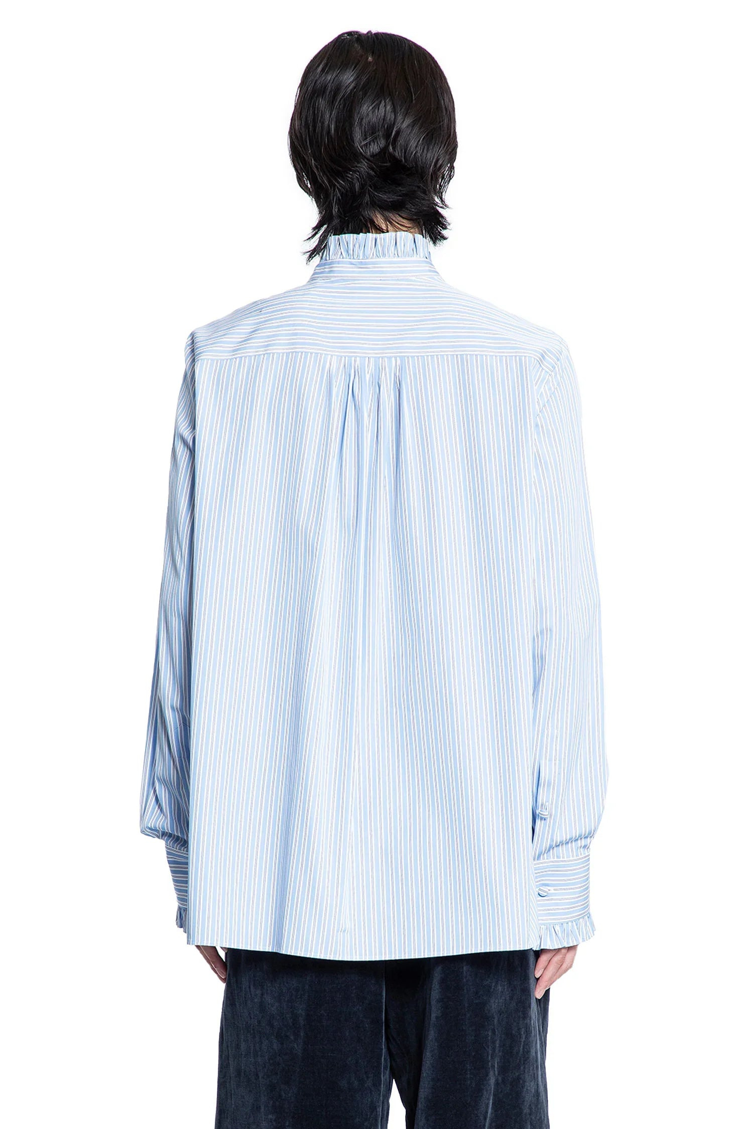 Striped-Cotton-Shirt-With-Ruffles - 3