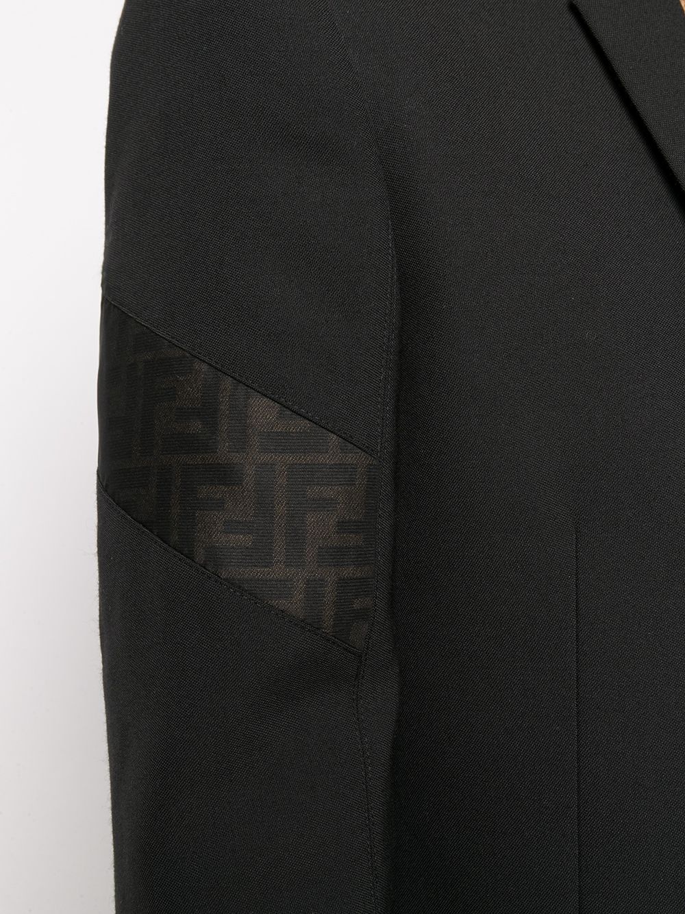 FF-logo panel suit jacket - 5