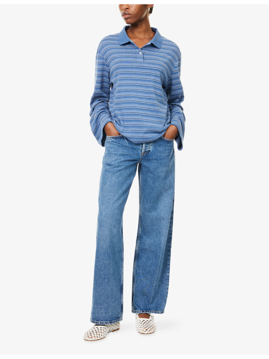 Low-Rise Loose-Fit Denim Jeans - 2