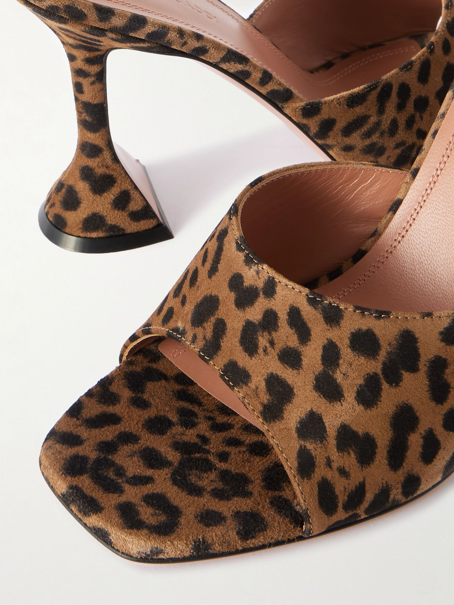 Lupita leopard-print suede mules Leopard print - 4