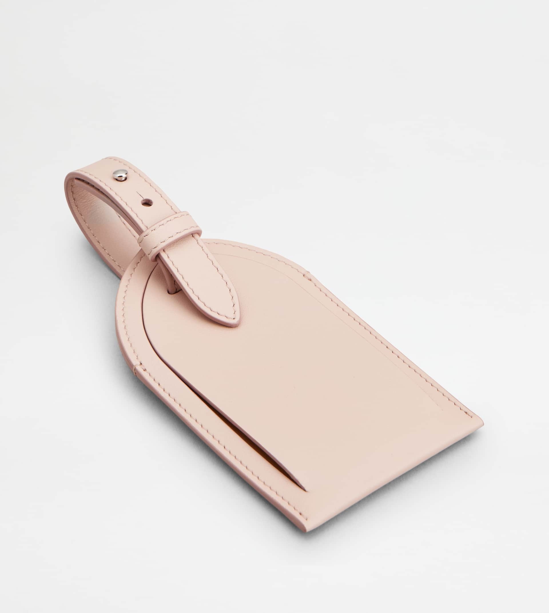 ADDRESS TAG IN LEATHER - PINK - 3