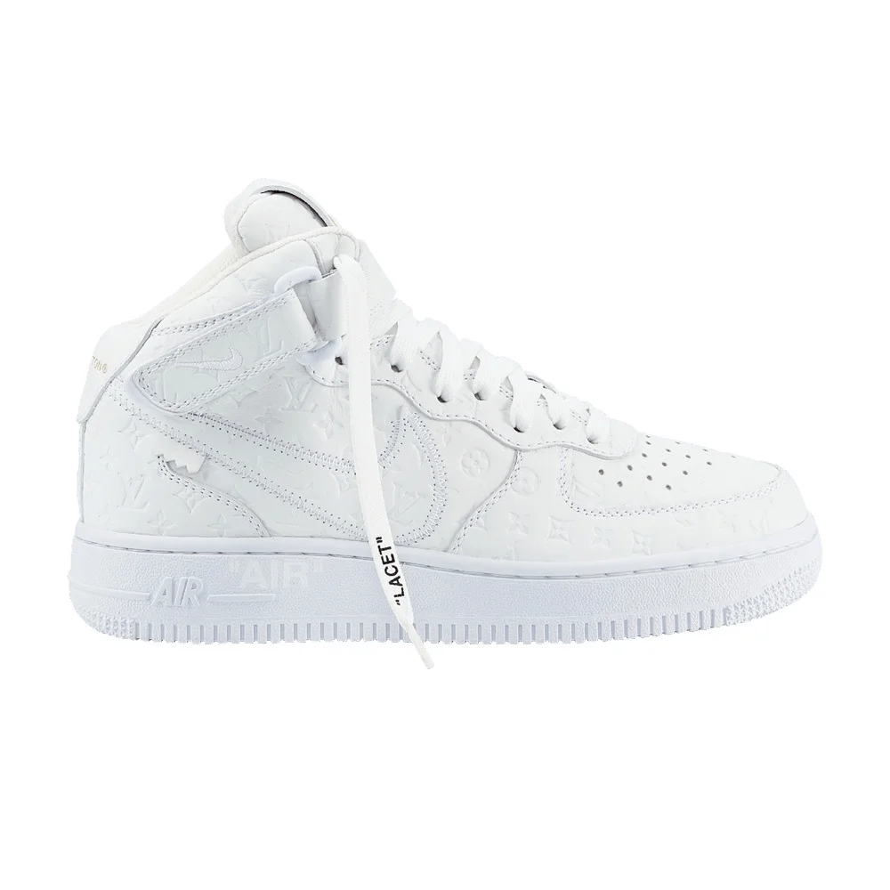 Louis Vuitton x Air Force 1 Mid 'Triple White' - 1