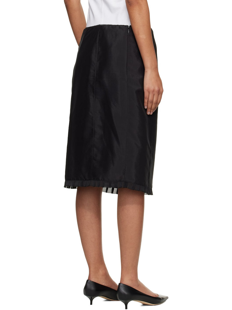 Black H-Line Laced Midi Skirt 3