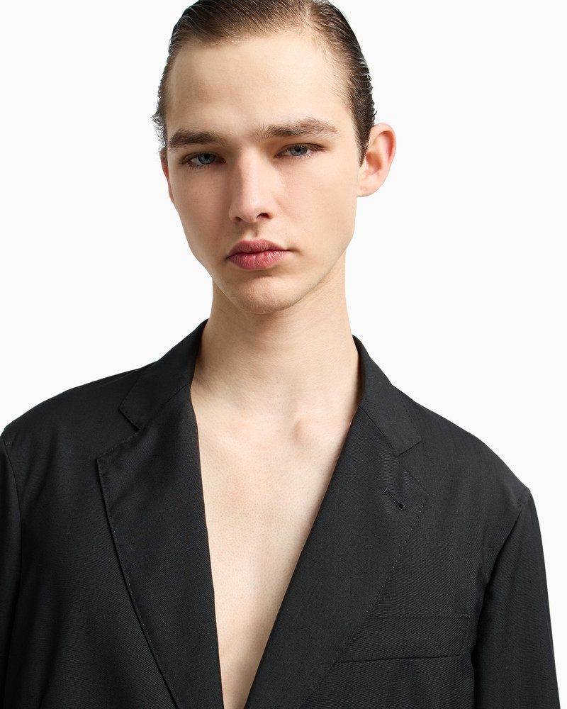 WOOL POPLIN SINGLE-BREASTED JACKET 5