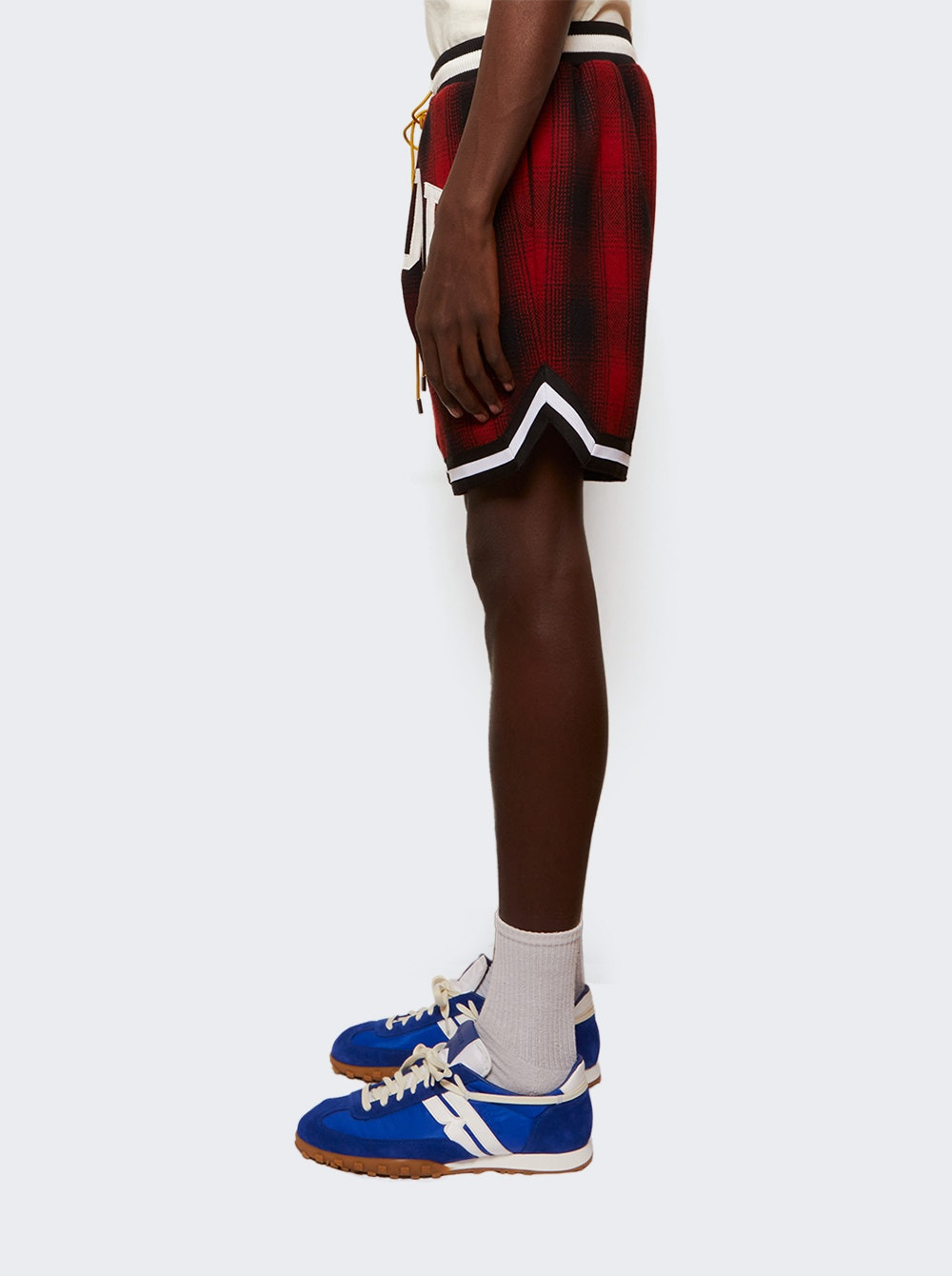 Flannel Collegiate Court Logo Short Red And Black - 3