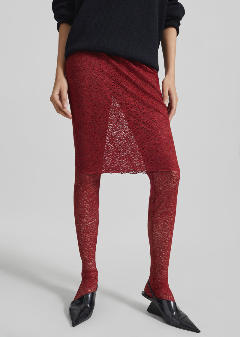 Beaufille Dorado Skirt Leggings - Burgundy 3