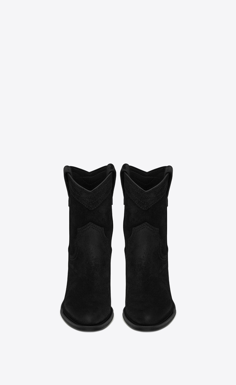 SAINT LAURENT eastwood santiag boots in suede outlook