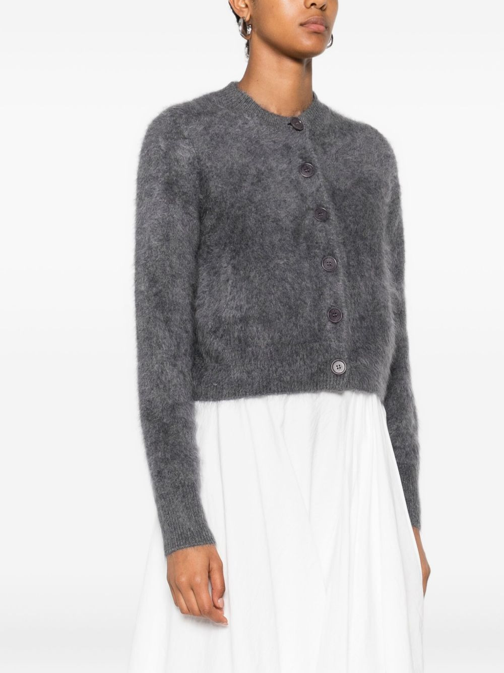 brushed cashmere cardigan - 3