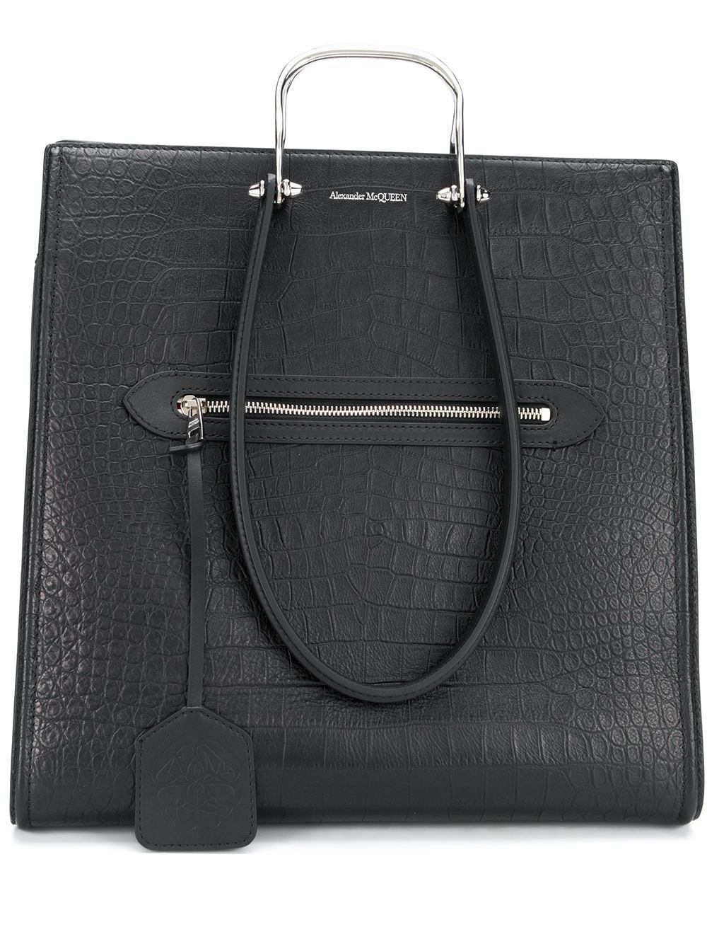 crocodile effect shoulder bag - 1