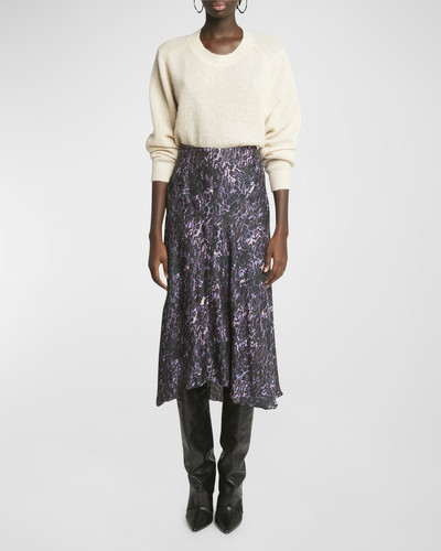 Isabel Marant Lisanne Silk Printed Midi Skirt outlook