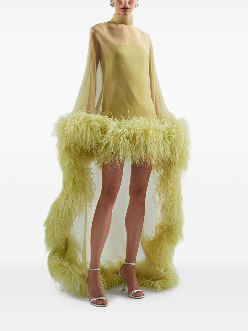 Taller Marmo Daisy Kaftan feathered dress outlook