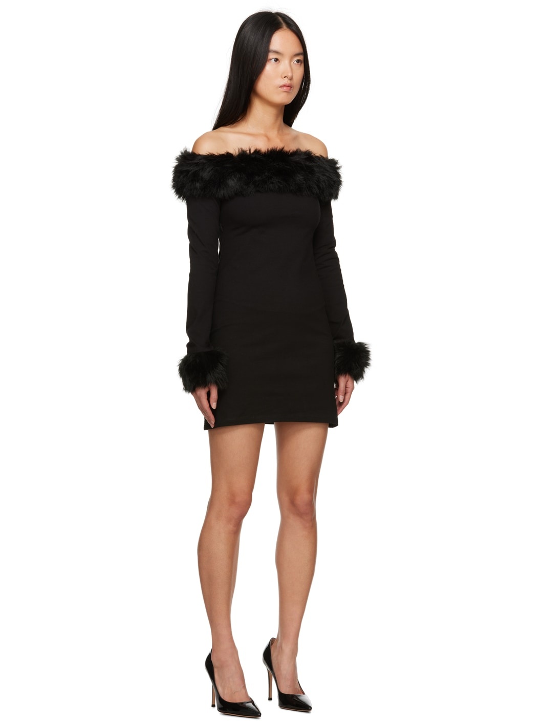 Black Off-The-Shoulder Minidress - 2