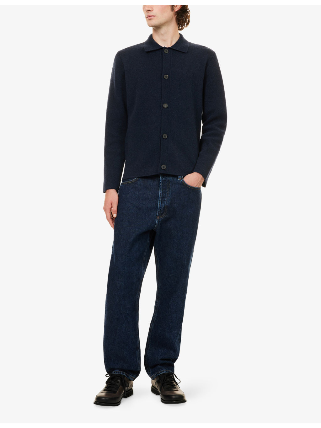 Double-Faced Long-Sleeve Cotton-Wool Blend Jacket - 2
