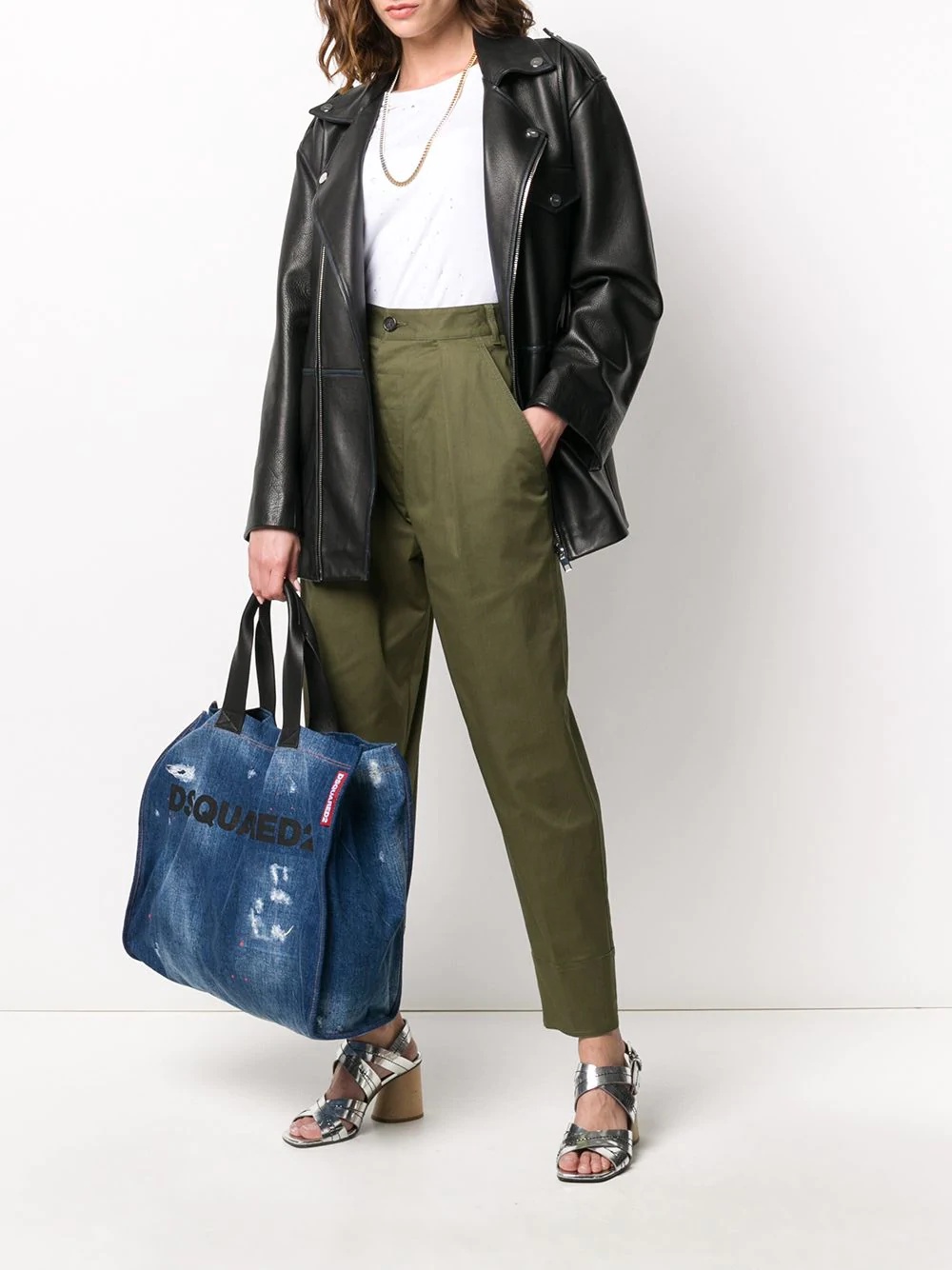 high-waisted tapered trousers - 2