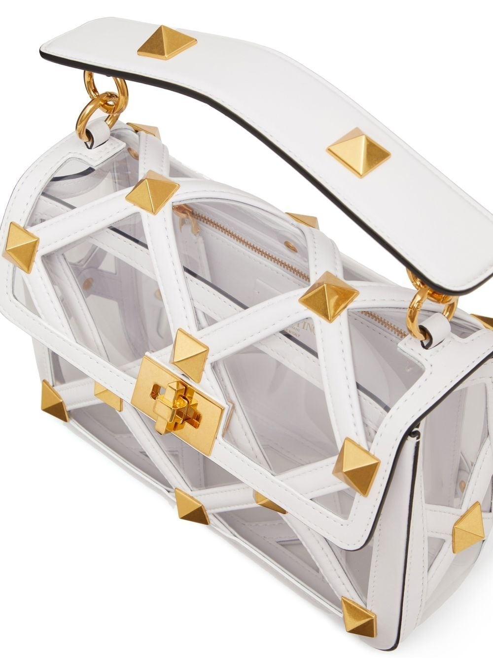 Roman Stud clear shoulder bag - 7