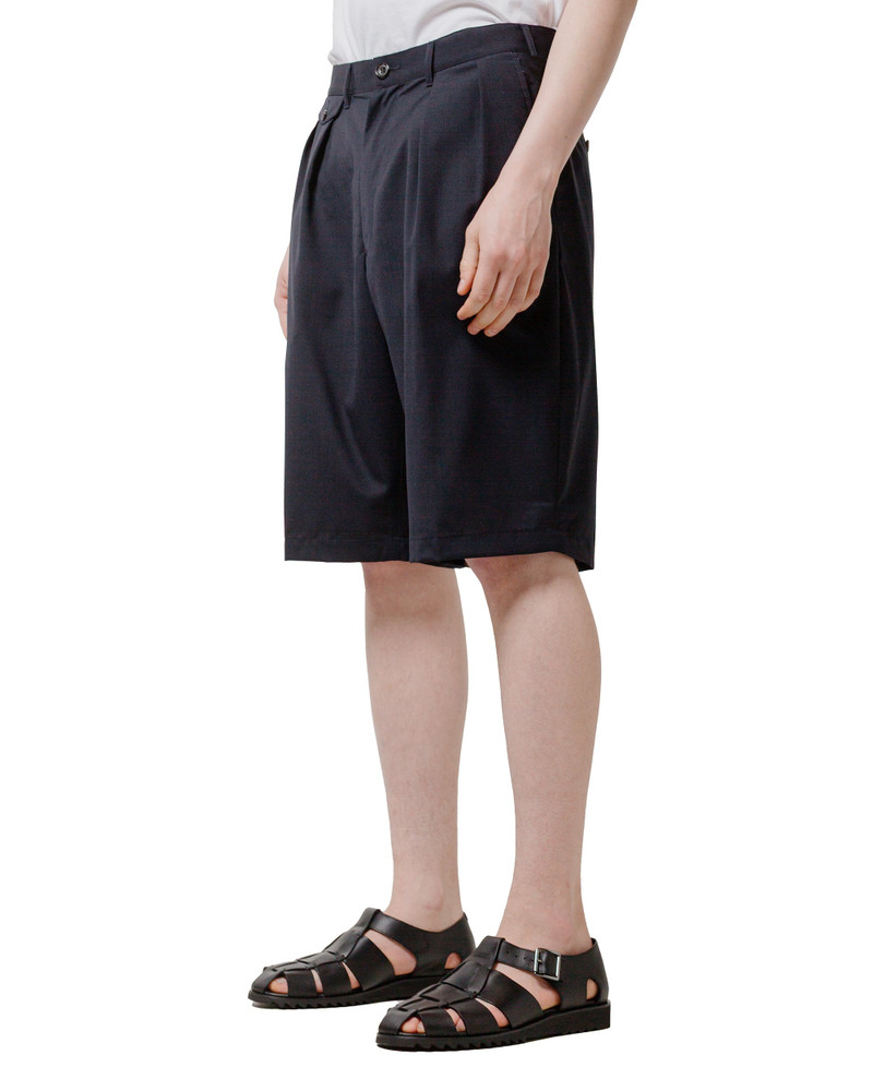 BEAMS PLUS 2Pleats Shorts Wool Tropical Navy outlook