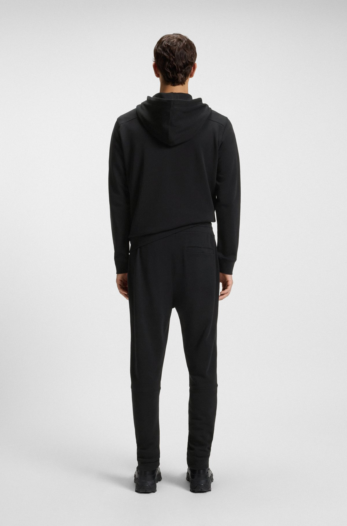COTTON-TERRY TRACKSUIT BOTTOMS WITH LOGO PATCH - 5
