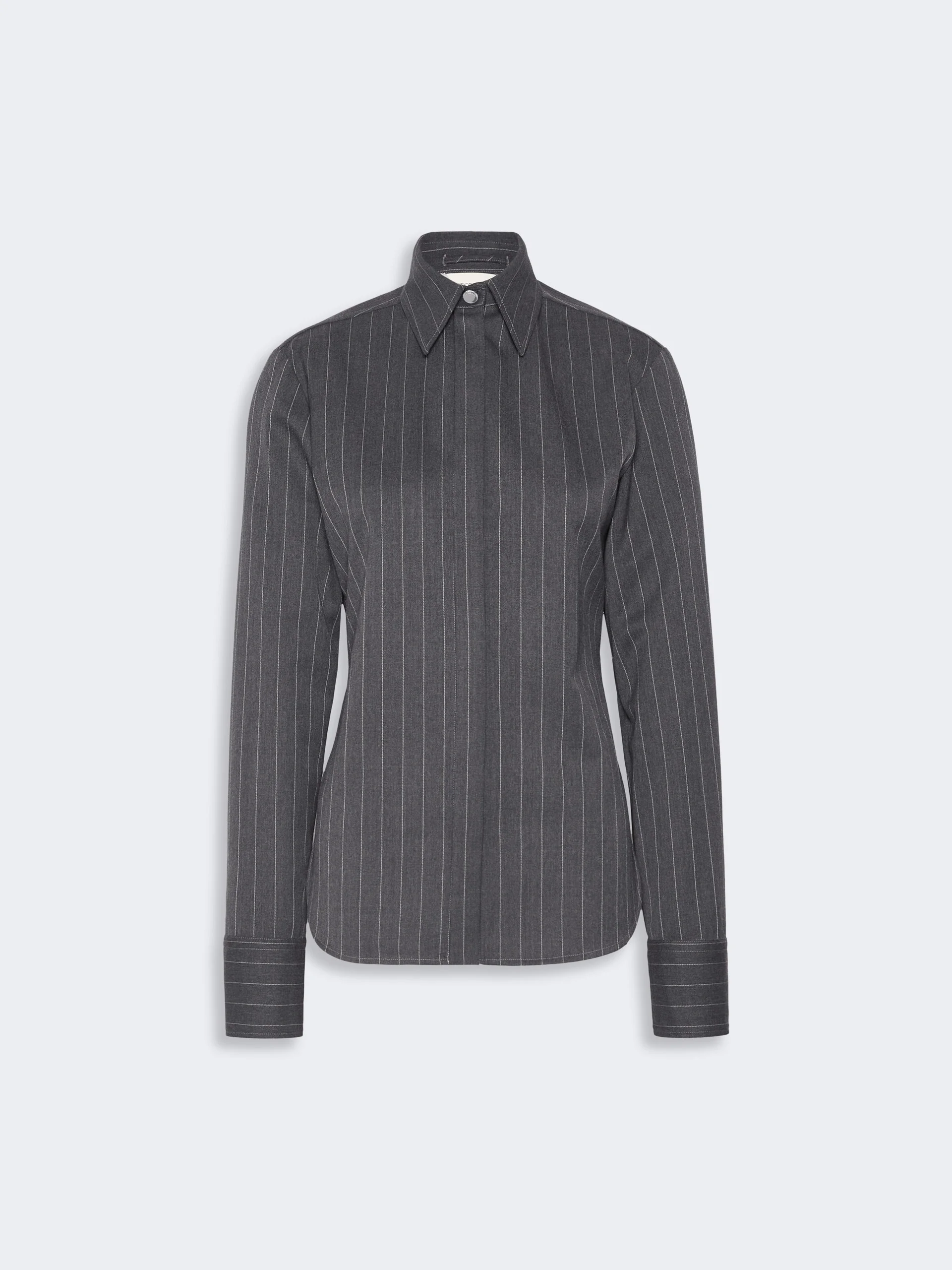 PEPLI Slim wool shirt - MEDIUM GREY - 1