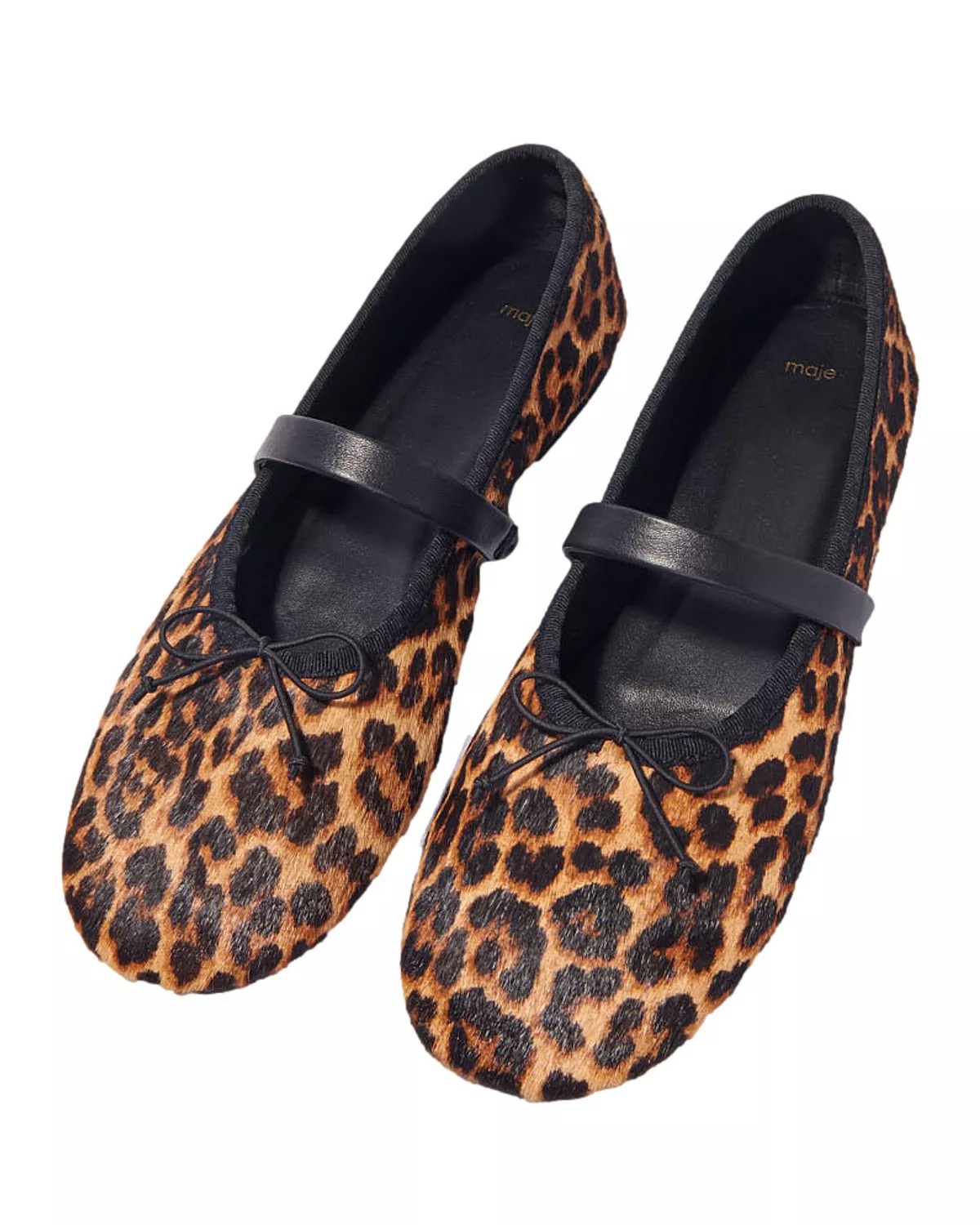 Women's Calf Hair Leopard Ballet Flats - 2