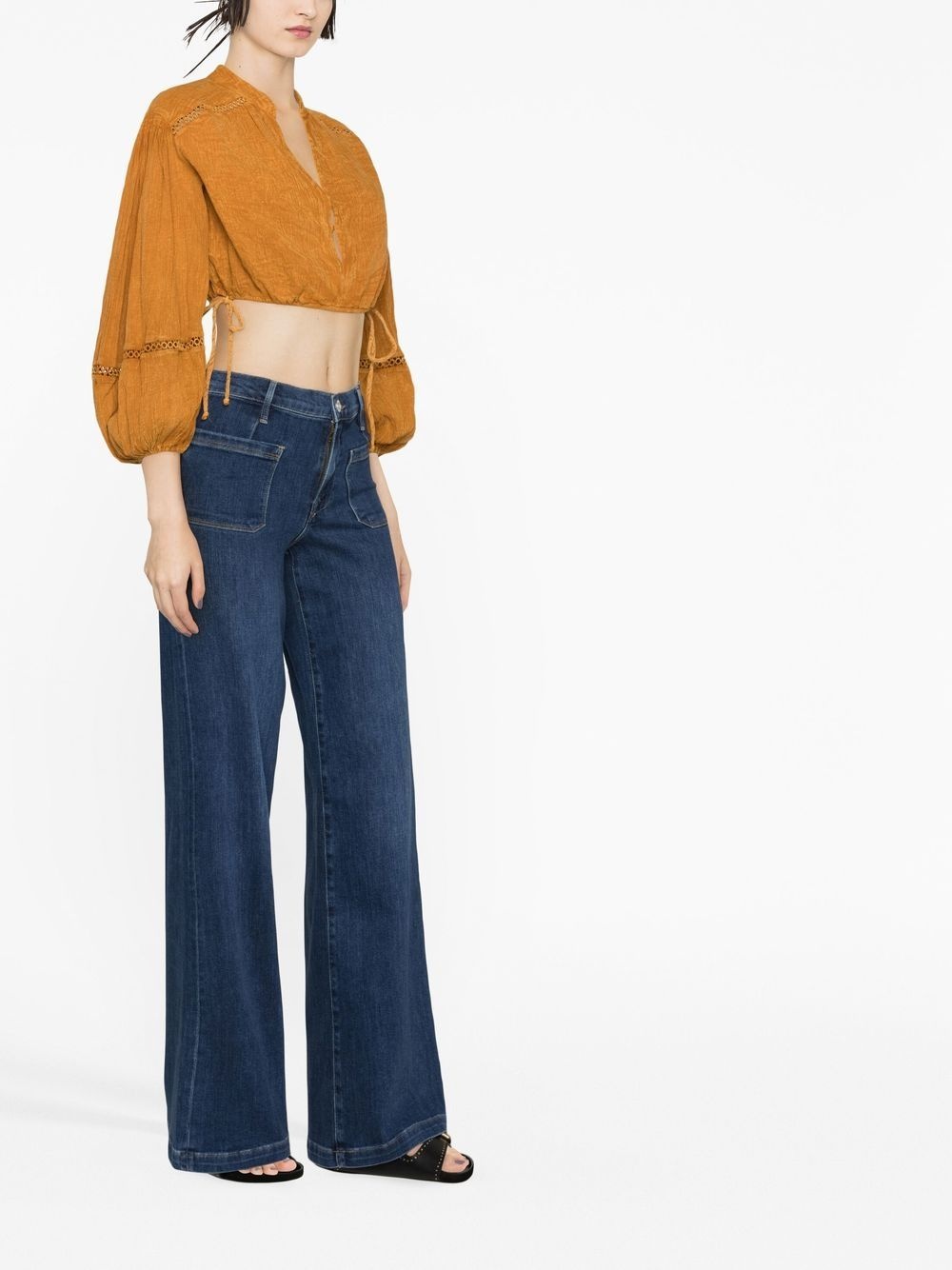 mid-rise bootcut jeans - 4