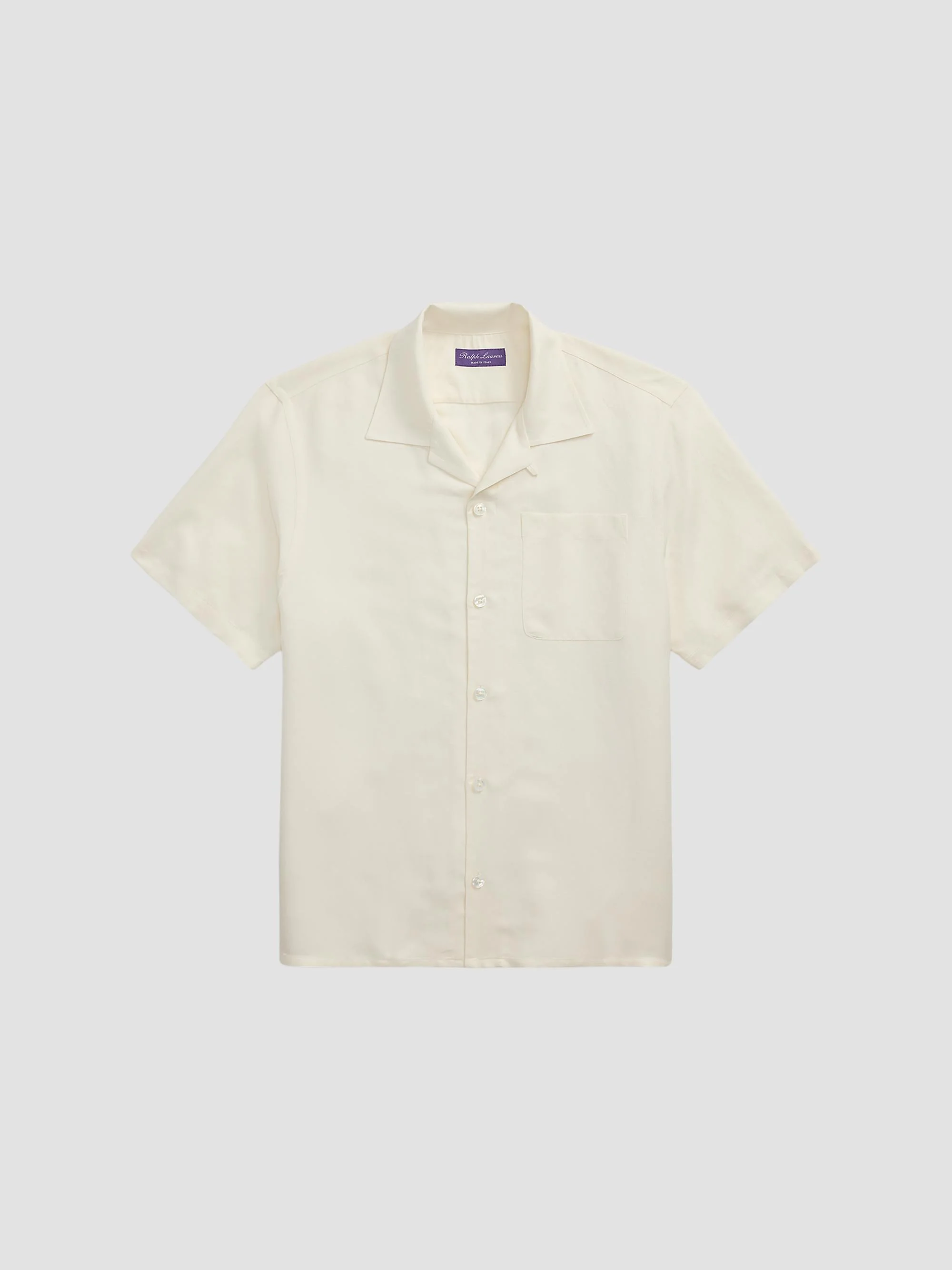 Men's Silk-Linen Camp Shirt - Classic Cream - 1