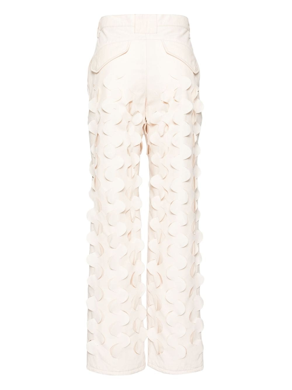 laser-slashed padded trousers - 2