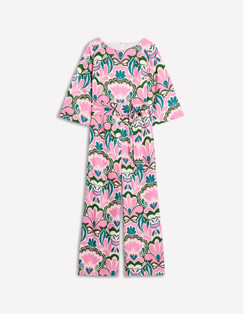 Kimono Sleeve Jumpsuit-Meadowsweet Pink, Freesia 1