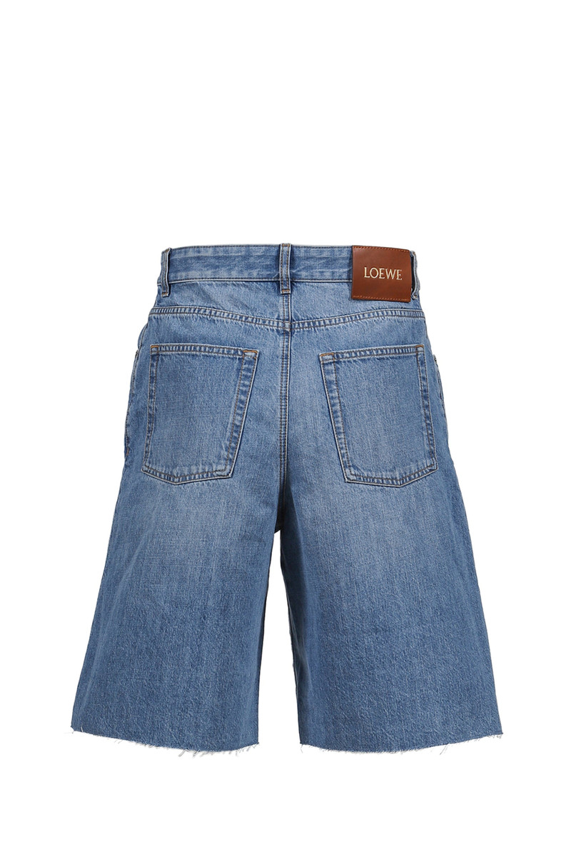 Loewe ANAGRAM SHORTS / WASHED DENIM BLU outlook