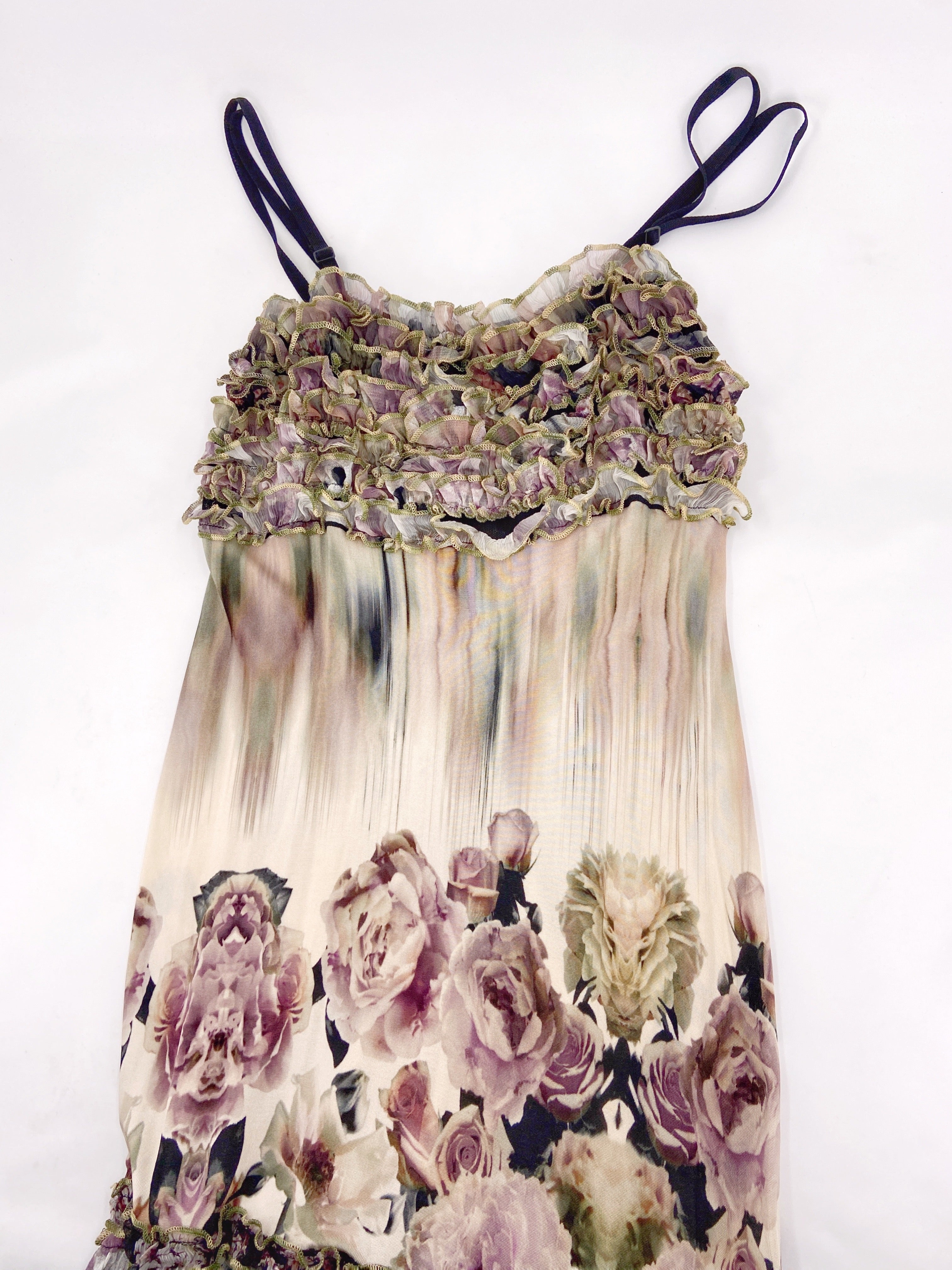 Jean Paul Gaultier Spring 2011 Ruched Floral Mesh Dress S - 9