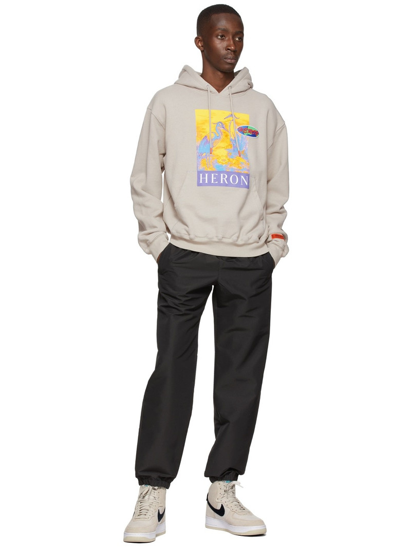 Heron Preston logo-patch 넓은 다리 바지 outlook