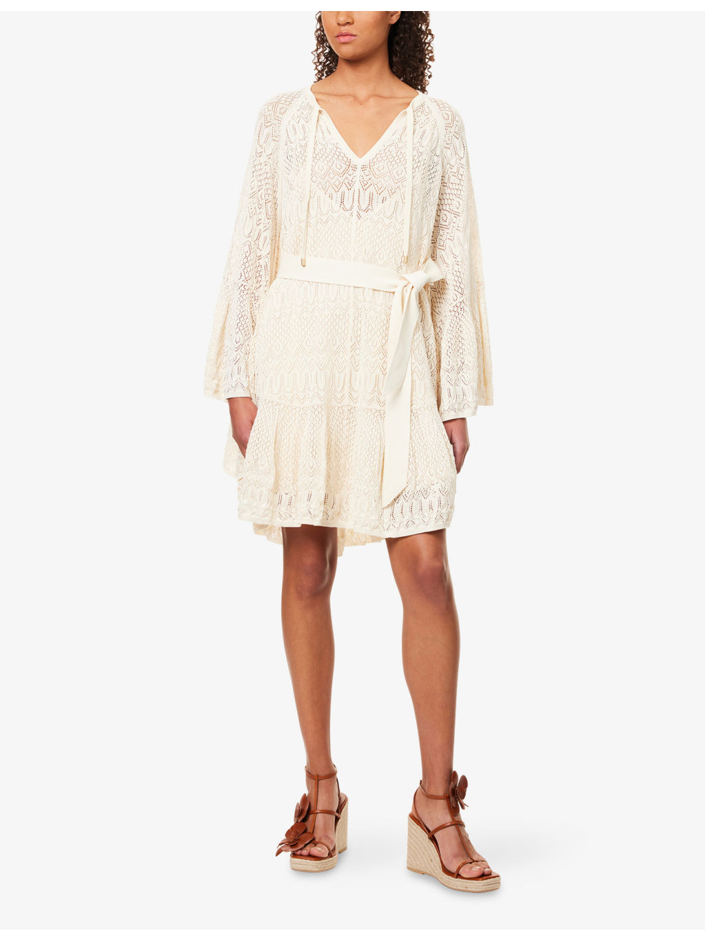 Coco Pointelle Lace Knitted Dress - 2