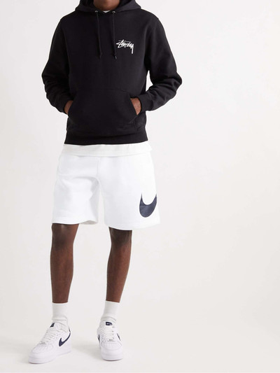 Nike Logo-Print Fleece-Back Cotton-Blend Jersey Shorts outlook