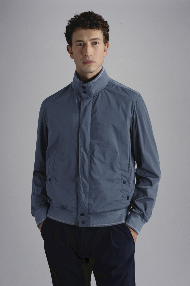 GARMENT DYED STRETCH ECONYL® NYLON BOMBER JACKET 6