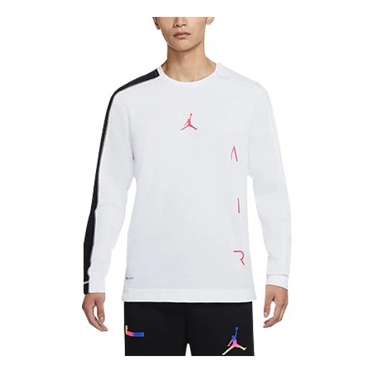 Air Jordan Casual Sports Round Neck Long Sleeves 'White Black Sleeve' DB4367-100 - 1