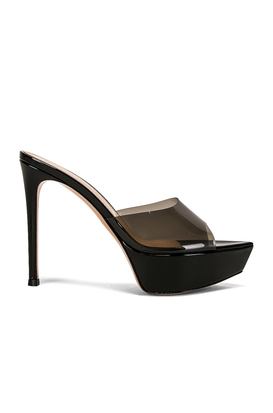 【23SS NEW】Gianvito Rossi_women / BETTY ミュール / ２色 Betty PVC and leather sandals in white - Gianvito Rossi