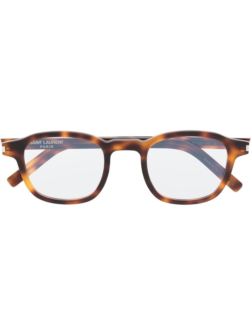 tortoiseshell-effect square-frame glasses - 1