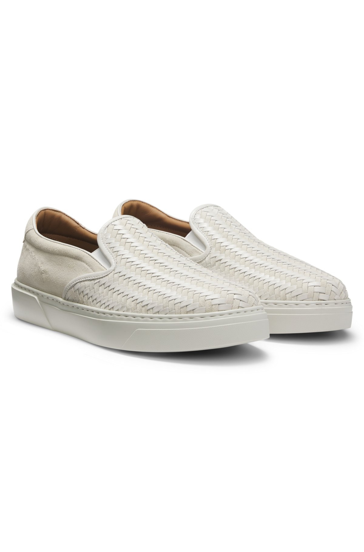 GARY SLIP-ON TRAINERS WITH WOVEN AND PLAIN SUEDE - 2