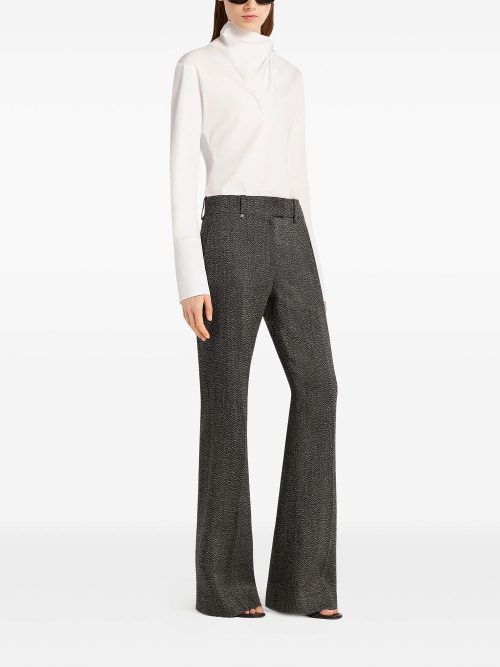 cotton asymmetric blouse - 3