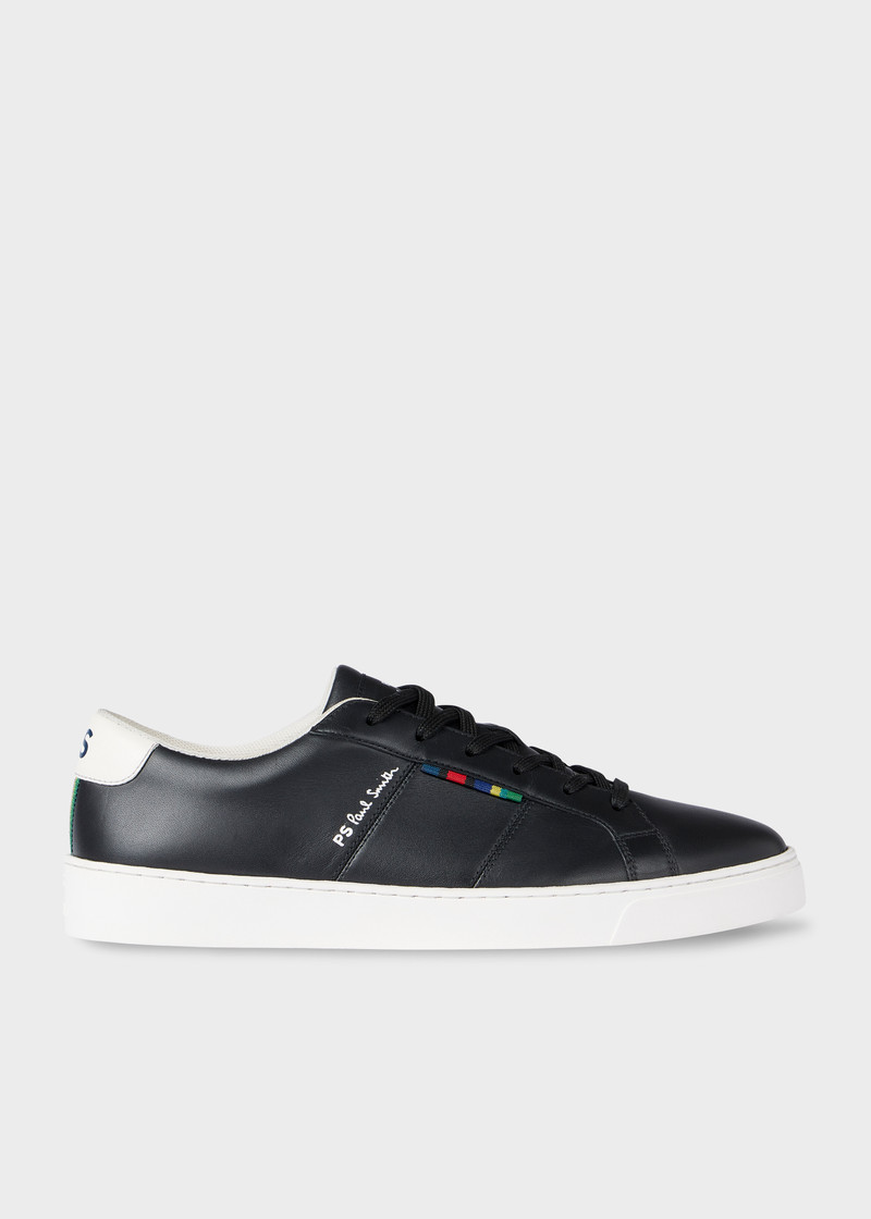 Black Leather 'Beech' Trainers 1