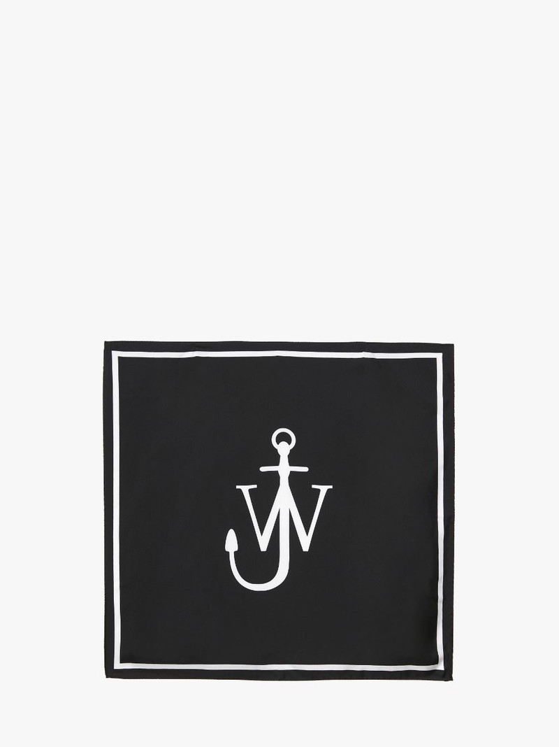 SILK SCARF WITH ANCHOR LOGO 1