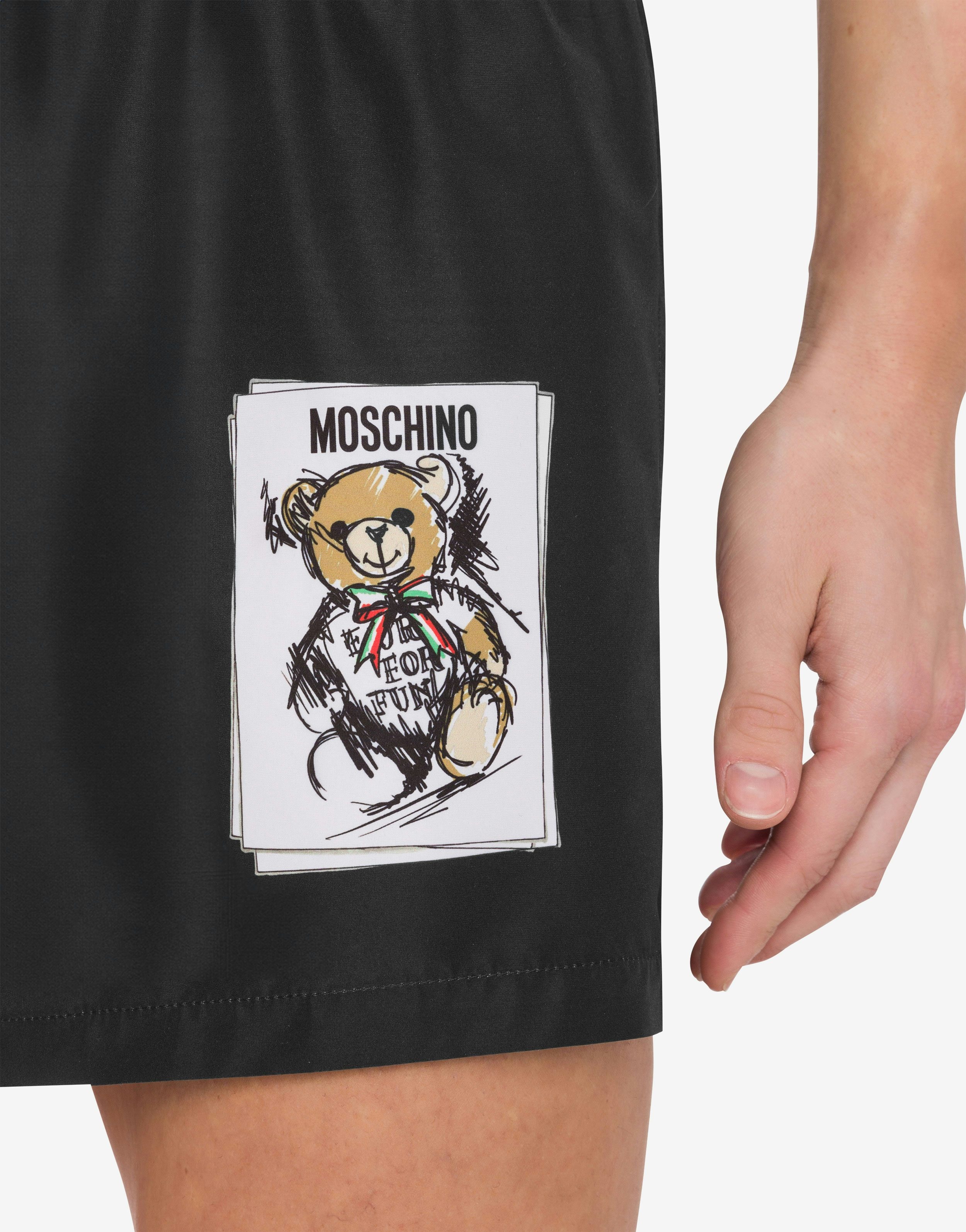 SWIM TRUNKS WITH TEDDY BEAR PATCH - 4